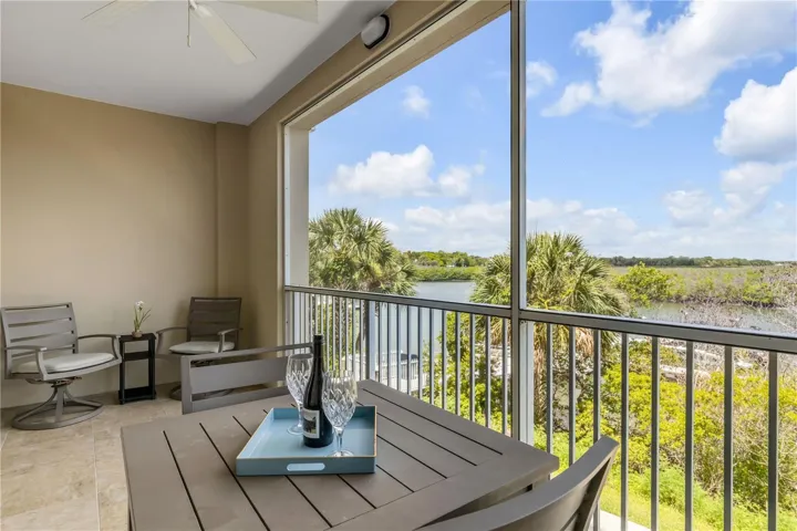 View from screened in back patio on Intracoastal Waterway