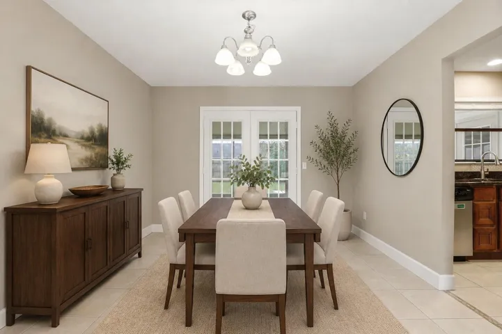 Virtually Stagged Dining Room