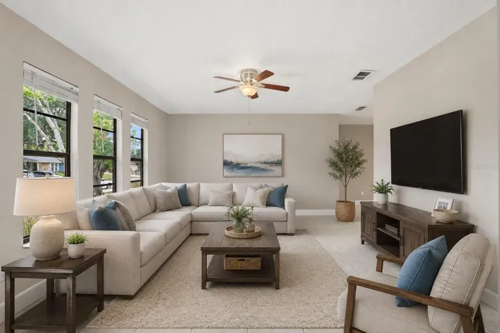 Virtually Stagged Living Room