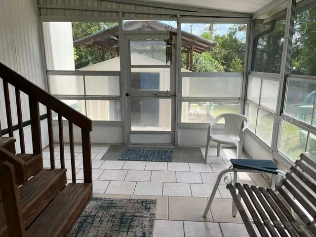 Lanai is spacious with vinyl windows