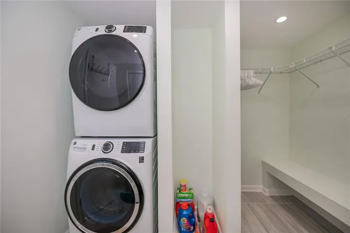 Stackable Washer and Dryer and Bonus Flex Space