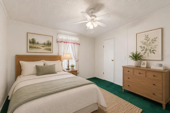 Virtually staged bedroom 2