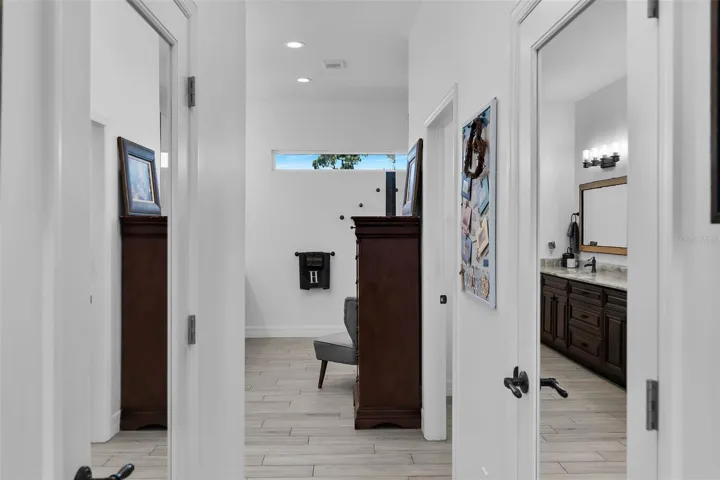 double walk in closets and en- suite entry