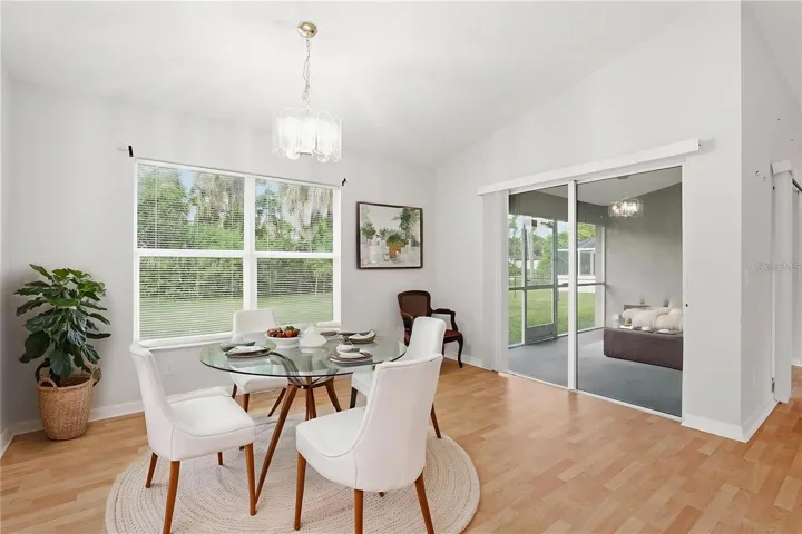 Dining Area with Lanai Access.