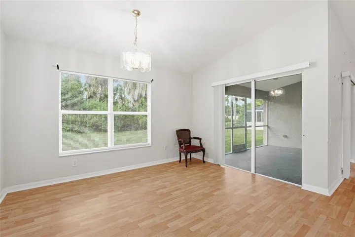 Dining Area with Lanai Access.