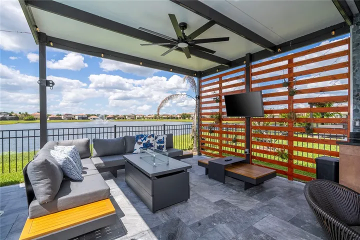 Outdoor TV area and barcecue