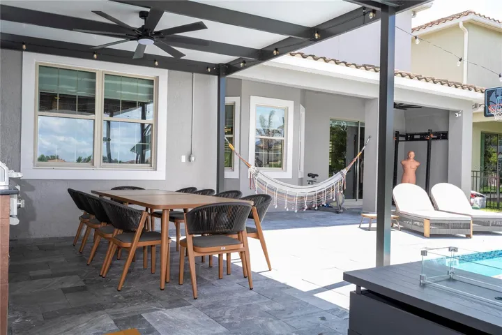 Outdoor TV area and barcecue
