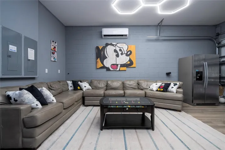 Garage with TVs
