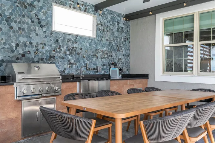 Outdoor TV area and barcecue