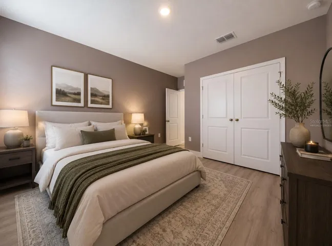 Bedroom- virtually staged