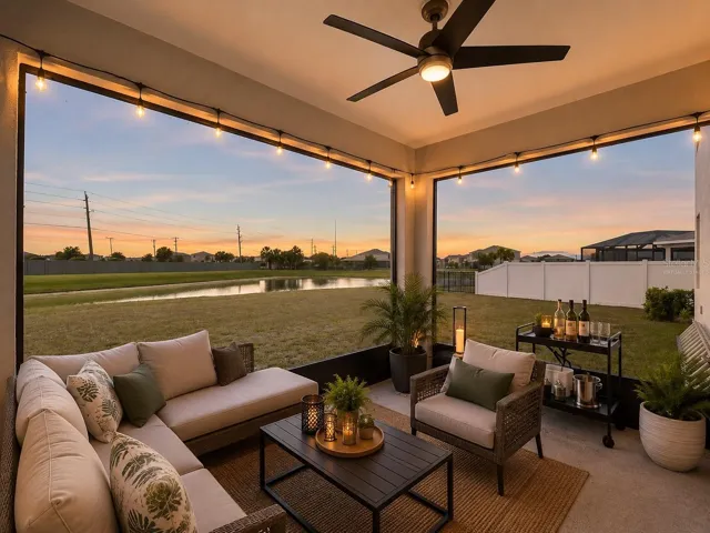 Back patio- Virtually staged