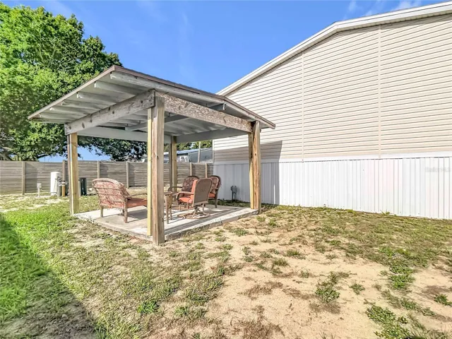 Private back-yard with sitting area when it's time to relax outside