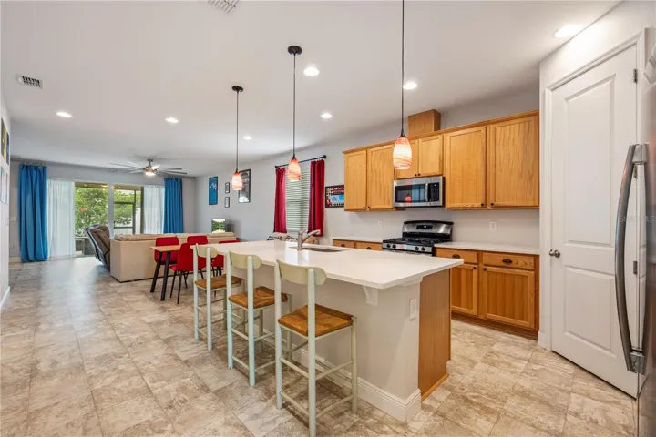 Spacious kitchen with open floor plan