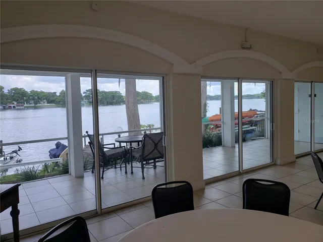 Enjoy inside water views from the clubhouse