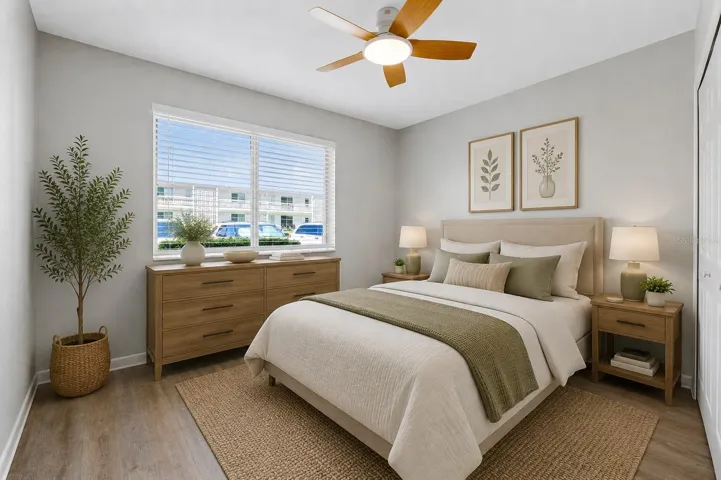 Spacious Guest Bedroom with plenty of light