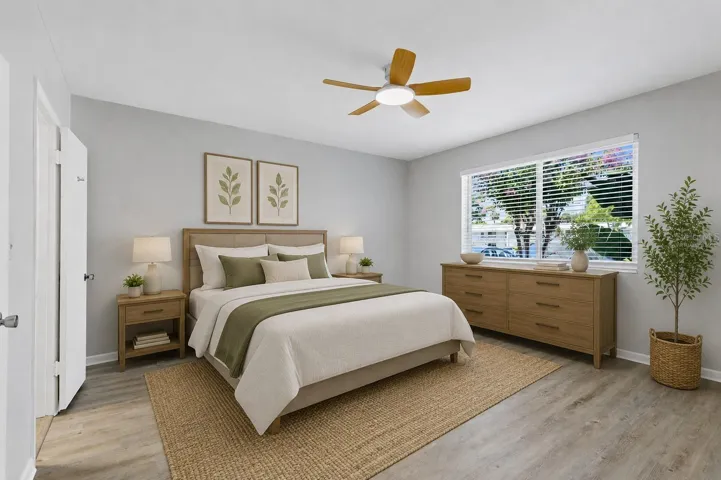 Master Bedroom w/ plenty of light - Virtually Staged