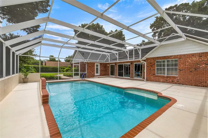 Pool with Water Fountain Feature