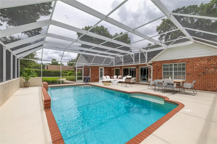 Staged Pool Area