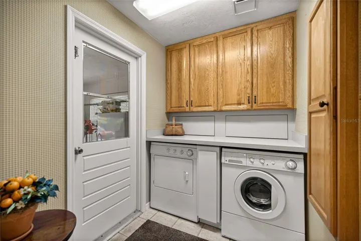 Laundry room from garage into kitchen