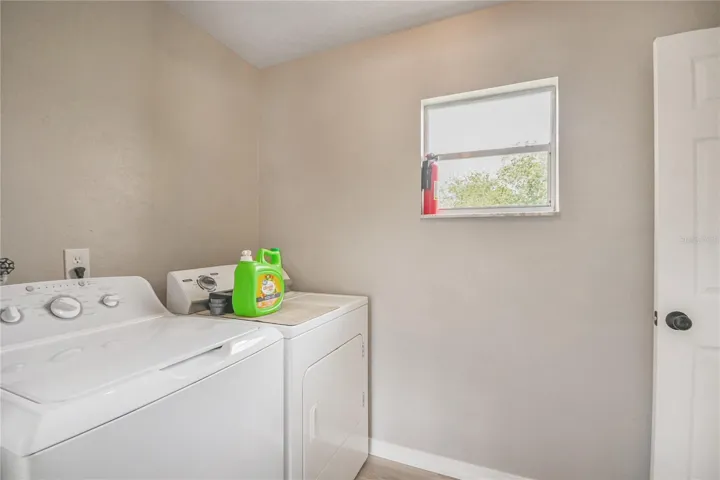 Indoor laundry room.