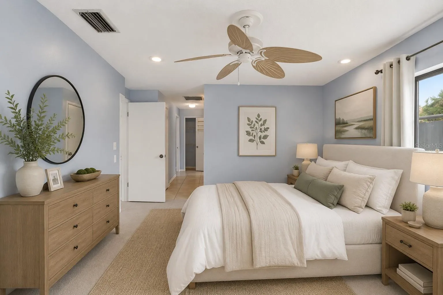 Virtually Staged Primary Bedroom