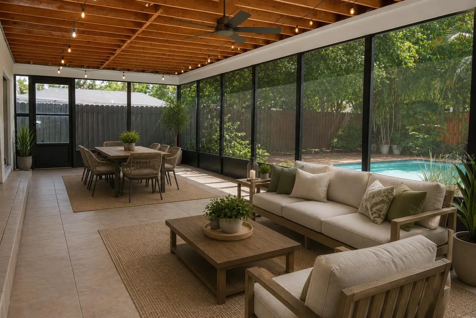 Virtually Staged Lanai