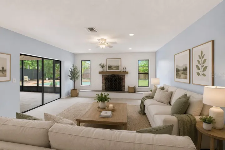 Virtually Staged Living Room