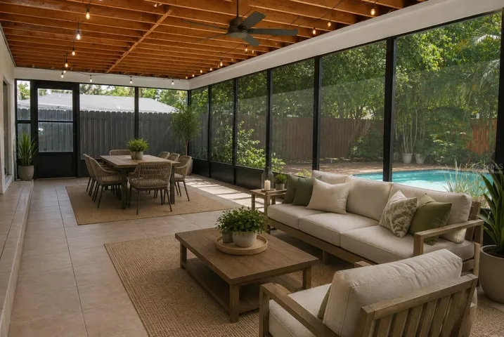 Virtually Staged Lanai
