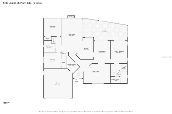 Floor Plan for 1405 Laurel Ct
