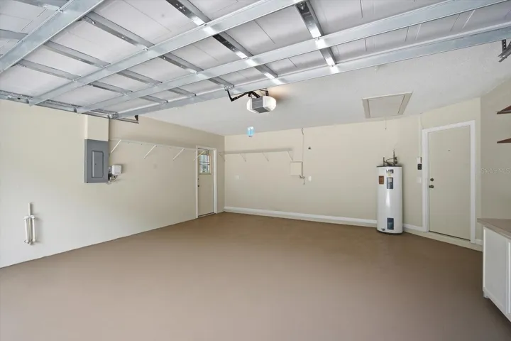 2 Car Garage with Freshly Painted Floor