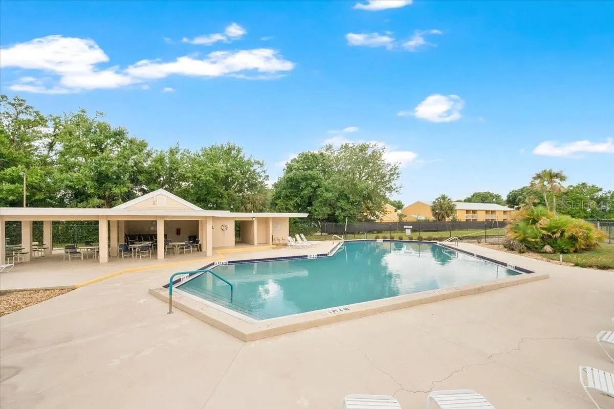 The community pool by the clubhouse