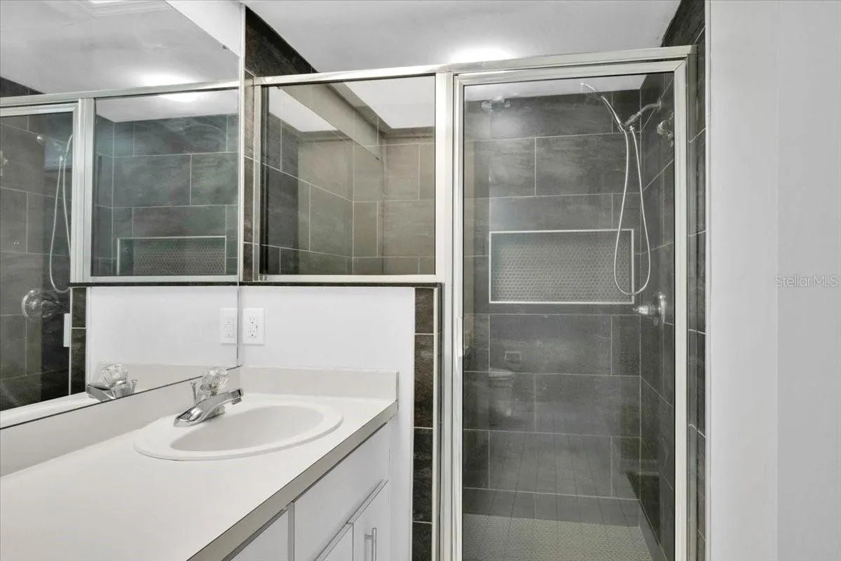 Looking at the primary bath walk in shower