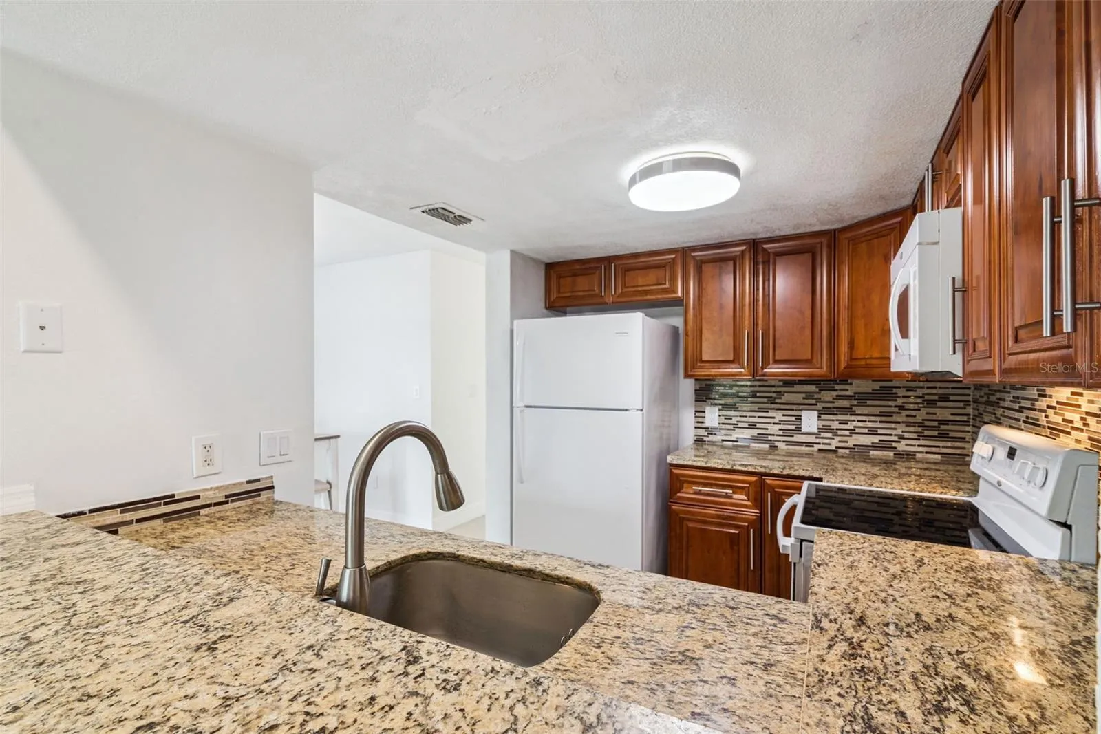 Kitchen with granite countertops