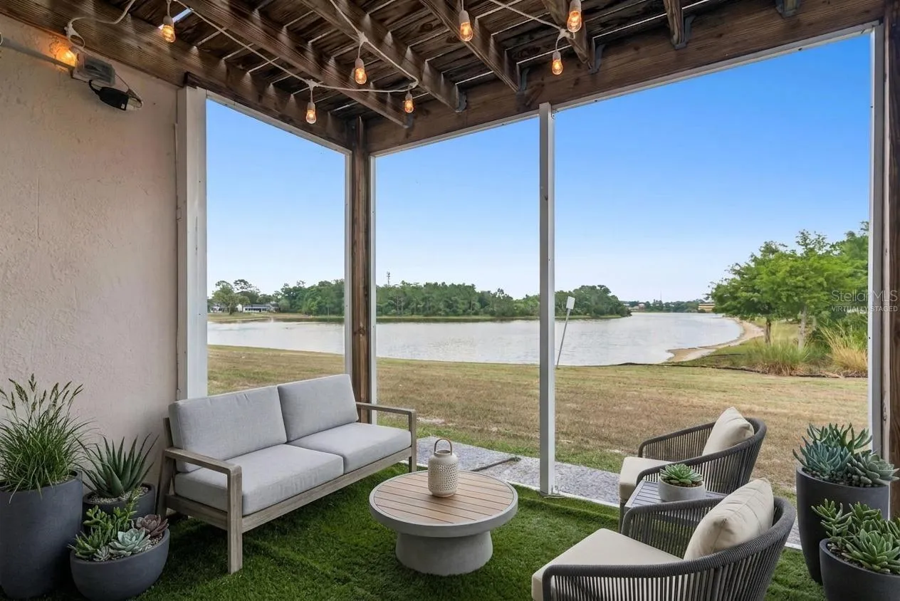 Covered Patio on 1st Floor - Virtually Staged