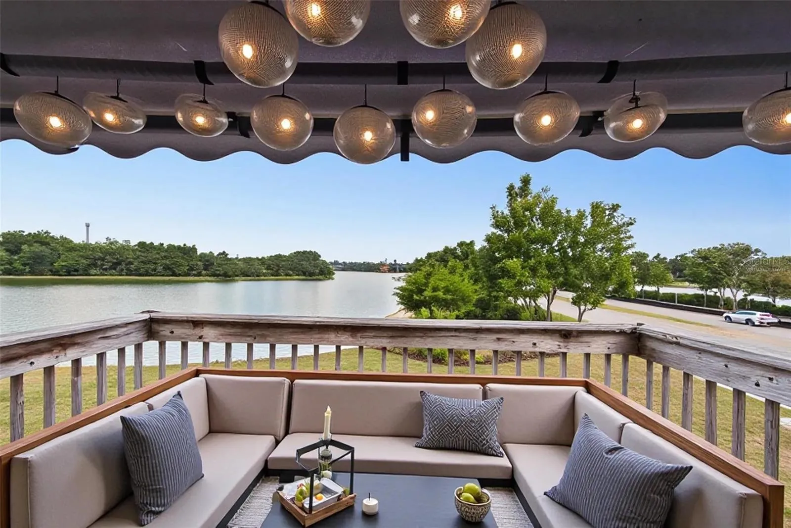 Virtually Staged Covered Patio on 1st Floor