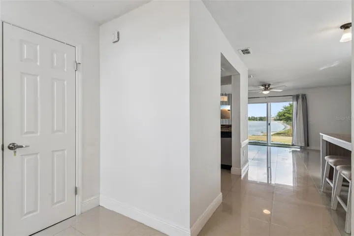 Entryway with view of Dining Room/Living Room