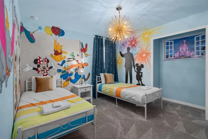 bedroom 7 upstairs  mickey mouse themes shares bathroom 6