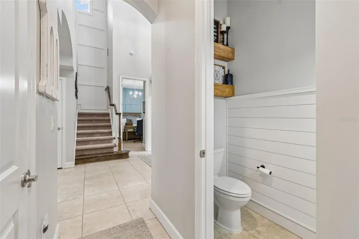 Hall 1/2 Bath with Shiplap