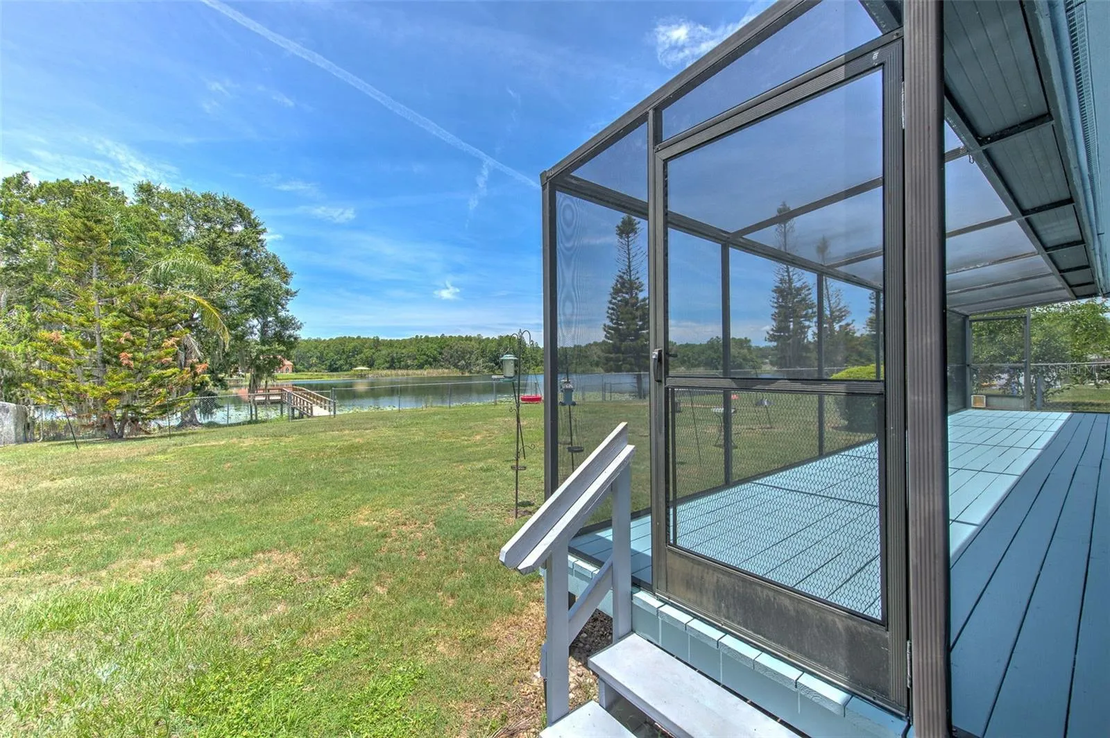 Wrap around covered screened in patio