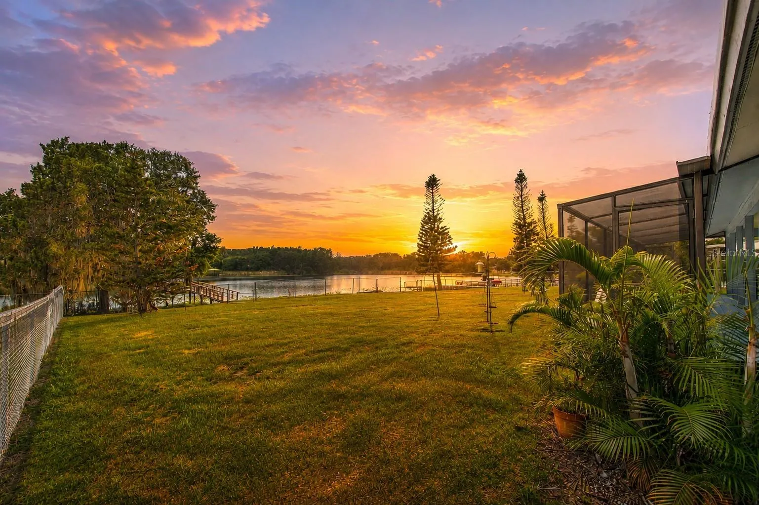 View of home at Sunset - Huge fenced in backyard