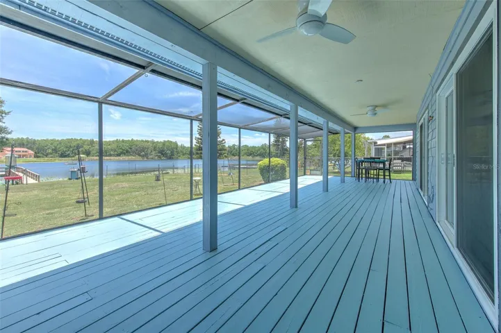 Wrap around covered screened in patio