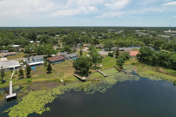 Ariel view of home from above Lake Jo Ann