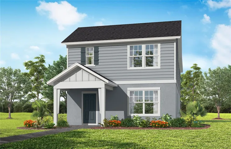 Exterior Design. Artistic rendering for this new construction home. Pictures are for illustrative purposes only. Elevations, colors and options may vary.