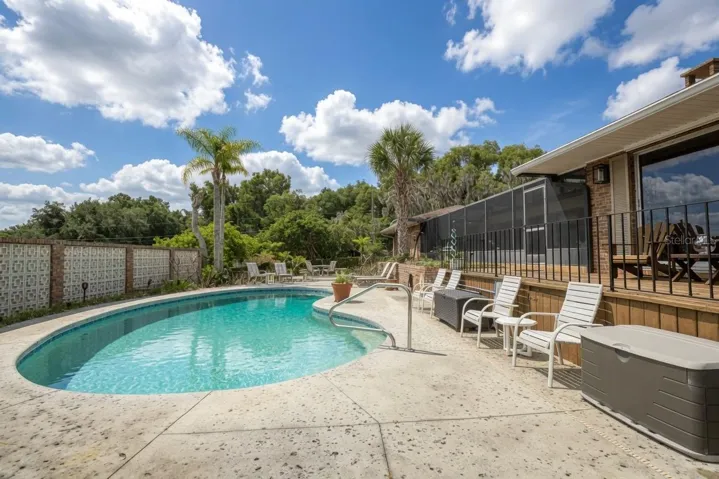 Large Pool Patio area