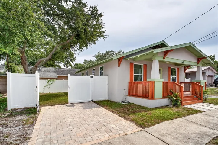 Driveway with access to back yard