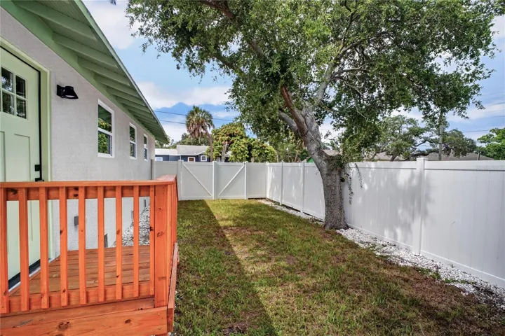 Back yard completely fenced