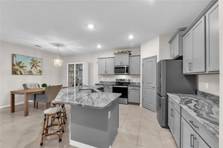 Kitchen triangle designed for step saving efficiency