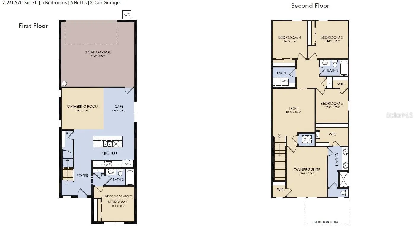 Floor Plan - Floor One and Floor Two