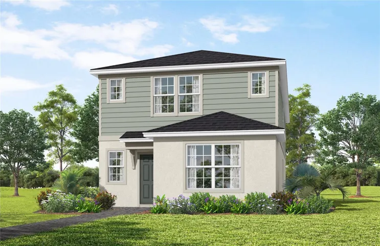 Exterior Design. Artistic rendering for this new construction home. Pictures are for illustrative purposes only. Elevations, colors and options may vary.