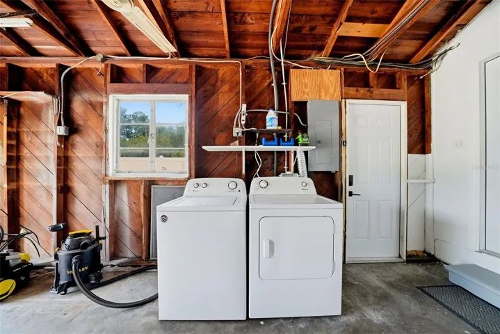 Laundry in the garage